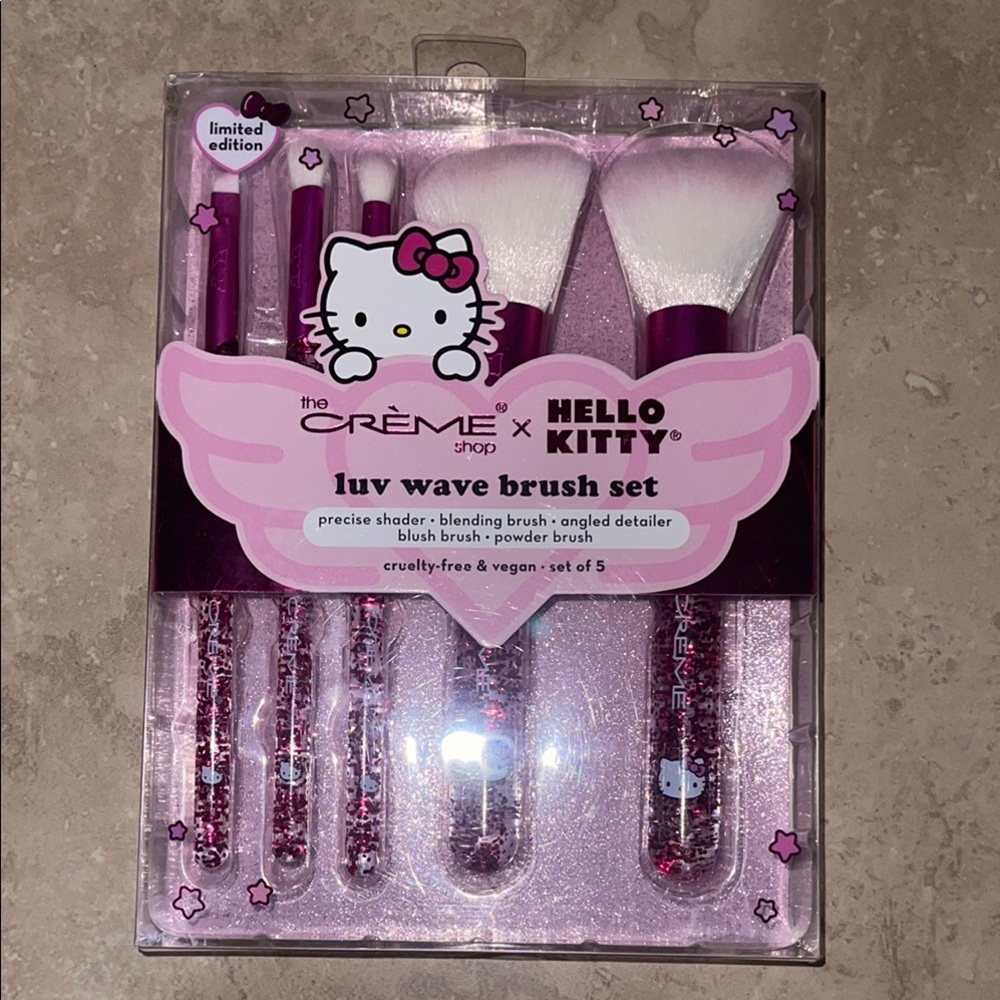Hello Kitty Pink and White Brush Set